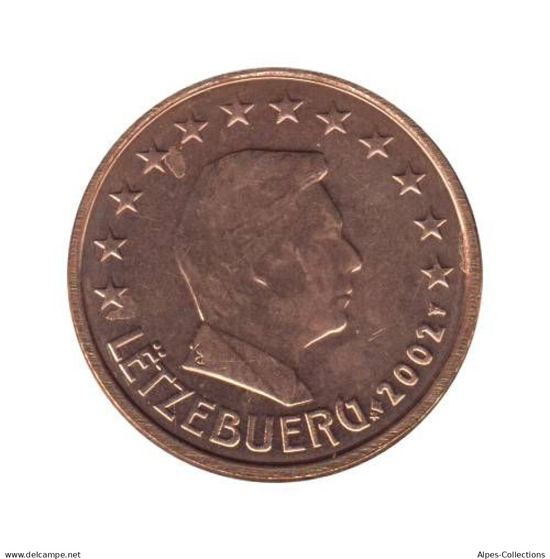 LU00102.1 - LUXEMBOURG - 1 Cent - 2002 - Luxemburgo