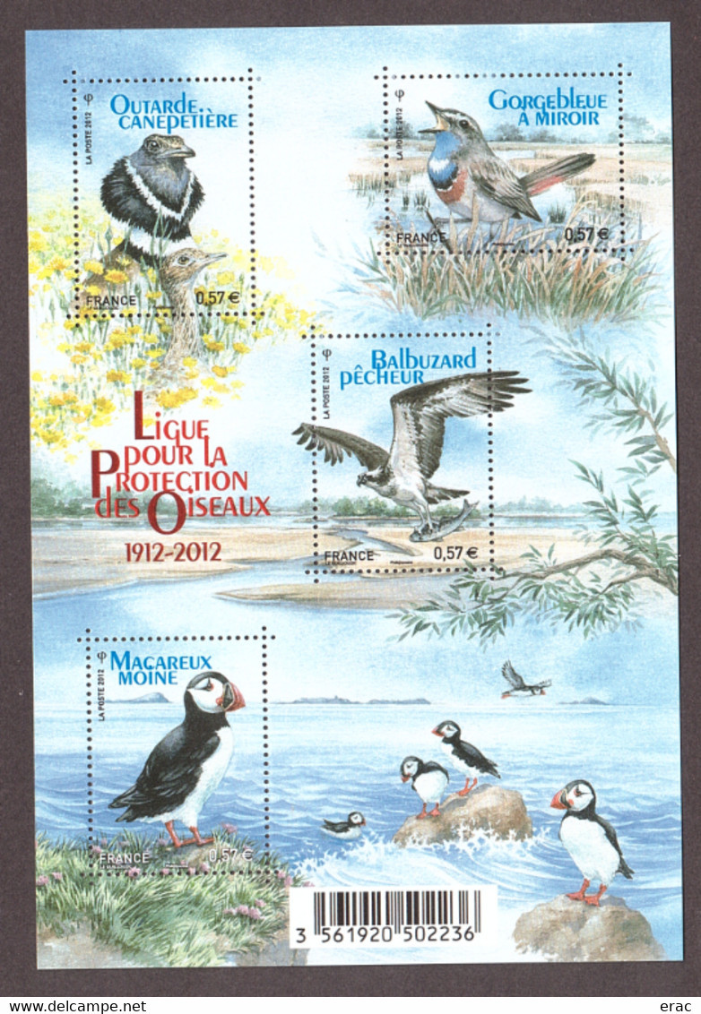 France - 2012 - Feuillet F4656 - Neuf ** - Protection Des Oiseaux - Unused Stamps