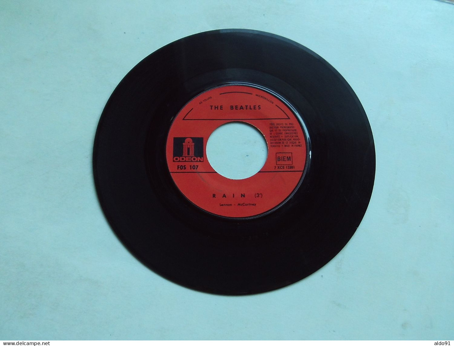 (THE BEATLES - 1966) - Disque ODEON - FOS 107 - 2 Titres  " Paperback Writer Et Rain " - Otros - Canción Inglesa