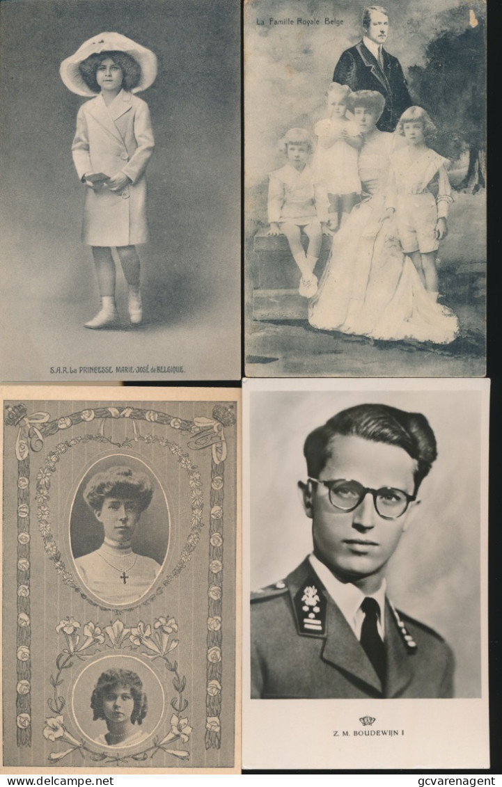 40 KAARTEN UIT KONINGLIJKE FAMILIE'S. ( LOT 2 )   ZIE AFBEELDINGEN