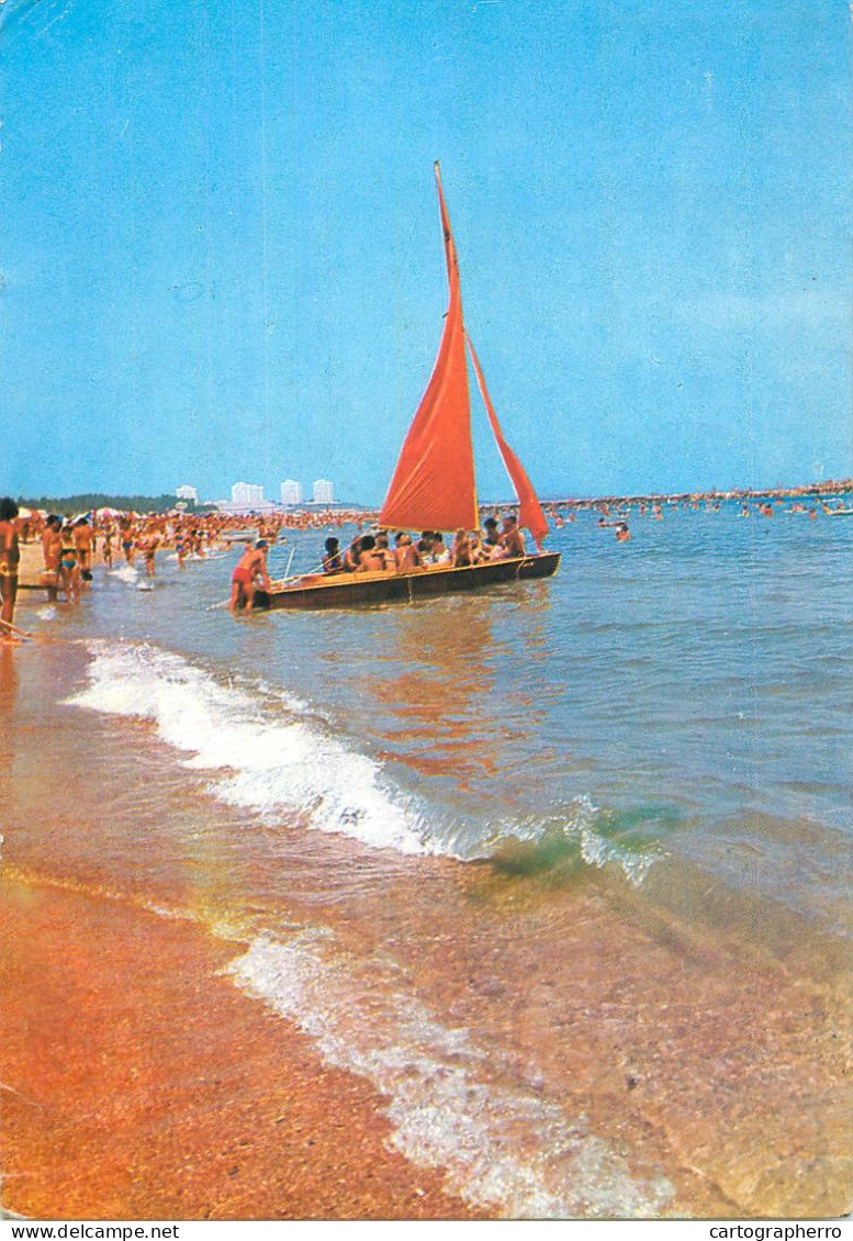 Navigation Sailing Vessels & Boats Themed Postcard Romania Neptun Resort Beach - Sailing Vessels