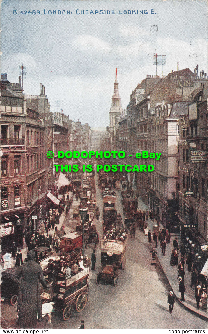 R549590 London. Cheapside Looking E. The Photochrom. Celesque Series - Autres & Non Classés