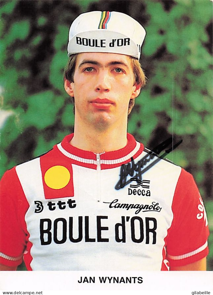 Vélo Coureur Cycliste  Belge Jan Wynants  - Team Boule D'Or  -  Cycling - Cyclisme  Ciclismo - Wielrennen  - Signée - Radsport