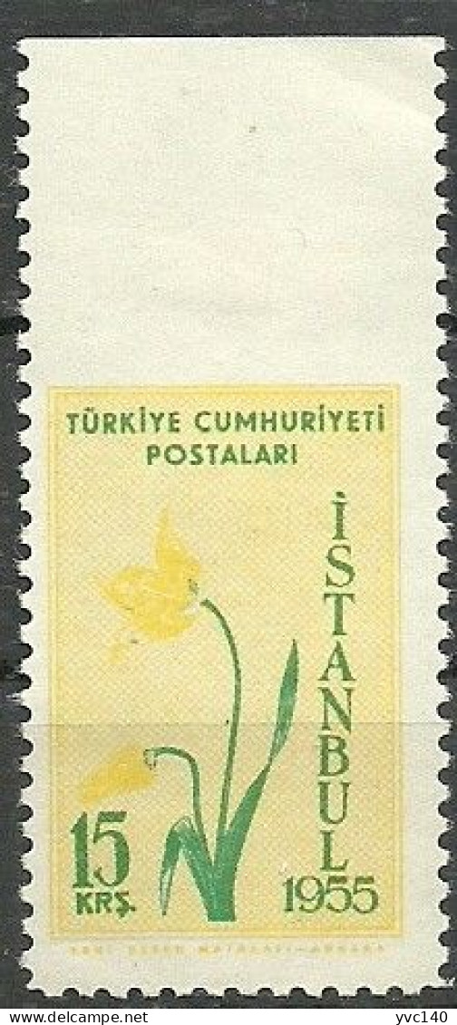 Turkey; 1955 Istanbul Spring And Flower Festivity 15 K. ERROR "Imperf. Edge" - Neufs