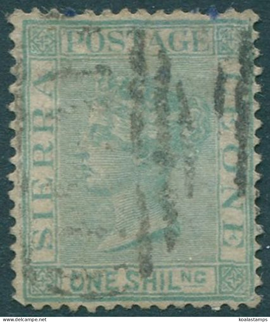 Sierra Leone 1859 SG22 1s Green QV FU - Sierra Leone (1961-...)