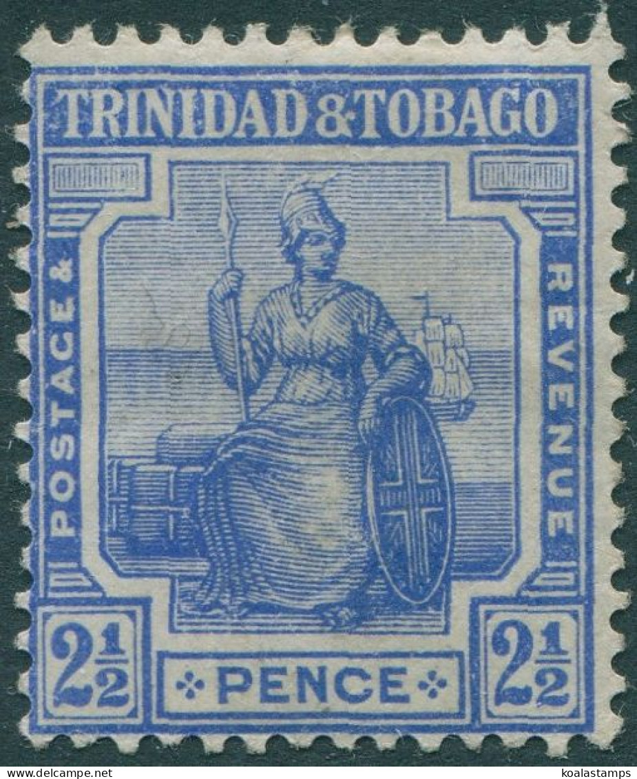 Trinidad & Tobago 1913 SG151 2½d Blue Britannia #2 MH - Trinidad & Tobago (1962-...)