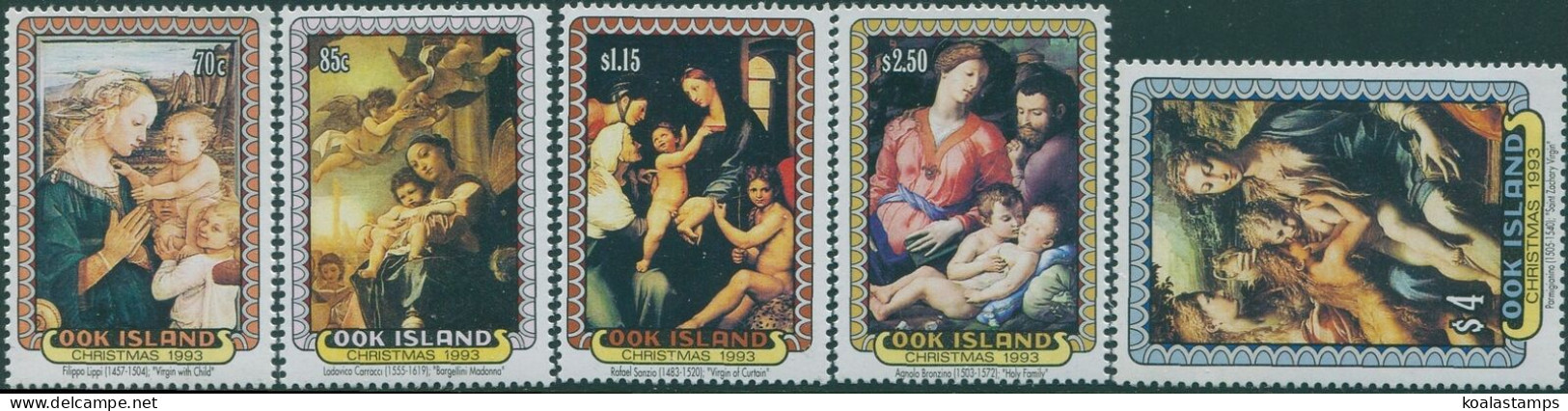 Cook Islands 1993 SG1331-1335 Christmas Set MNH - Cookeilanden