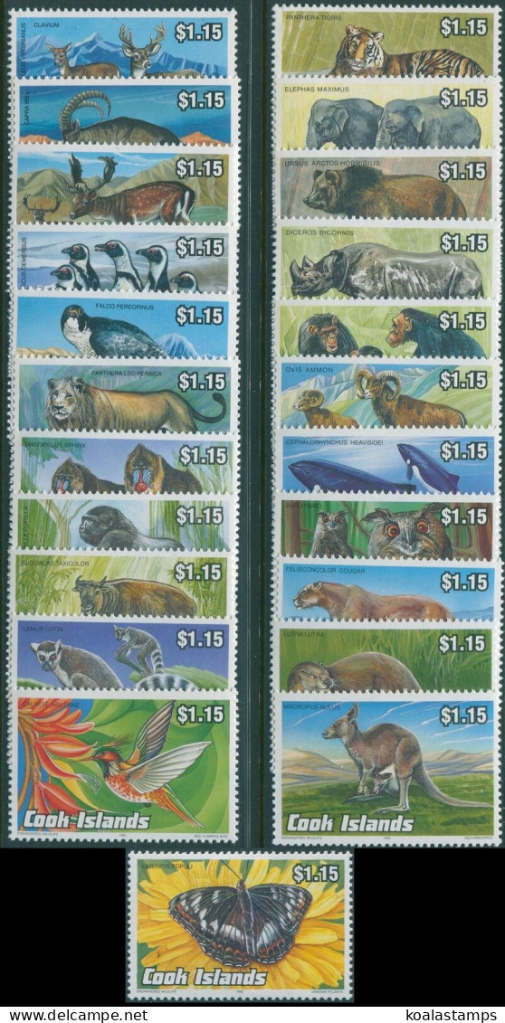 Cook Islands 1992 SG1279-1301 Endangered Wildlife Set MNH - Cookinseln