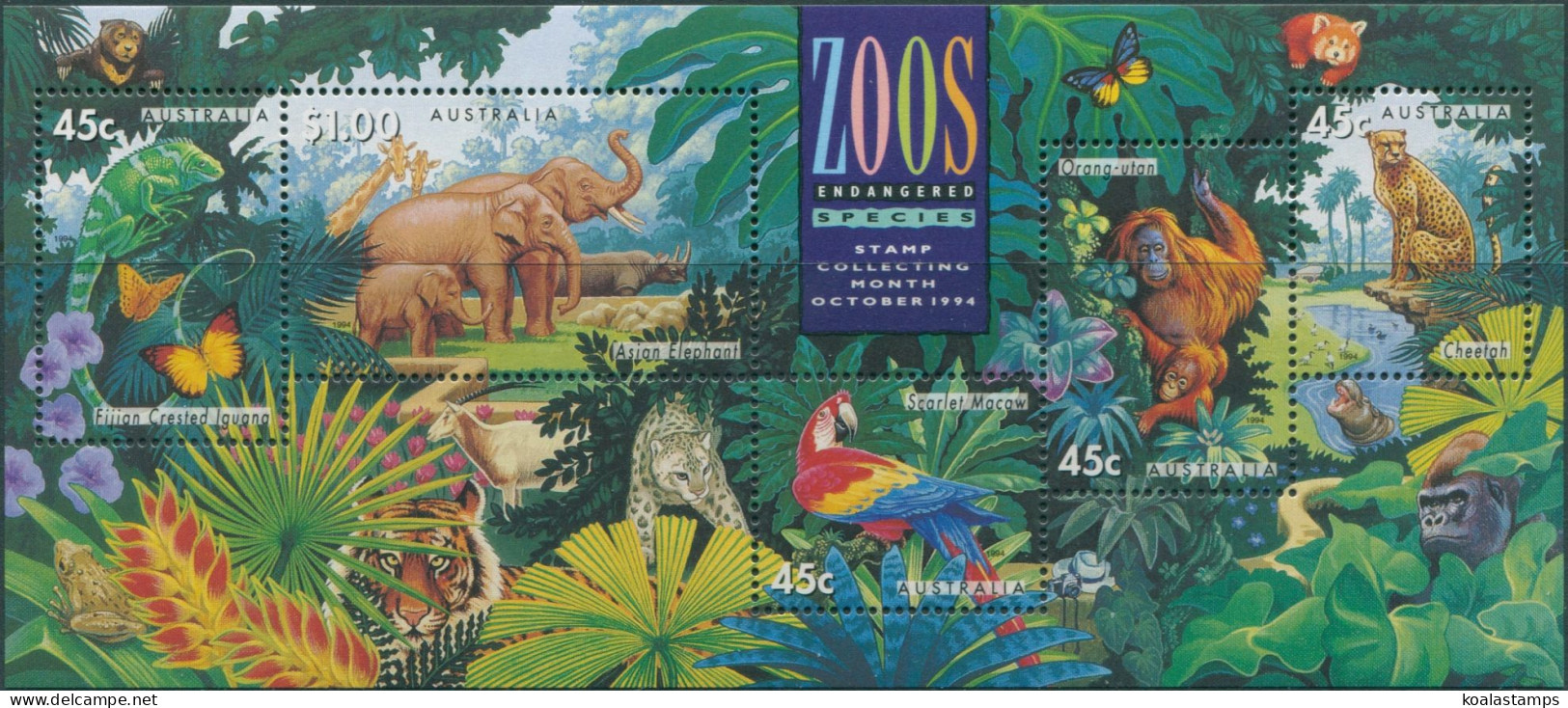 Australia 1994 SG1484 Zoos MS MNH - Sonstige & Ohne Zuordnung