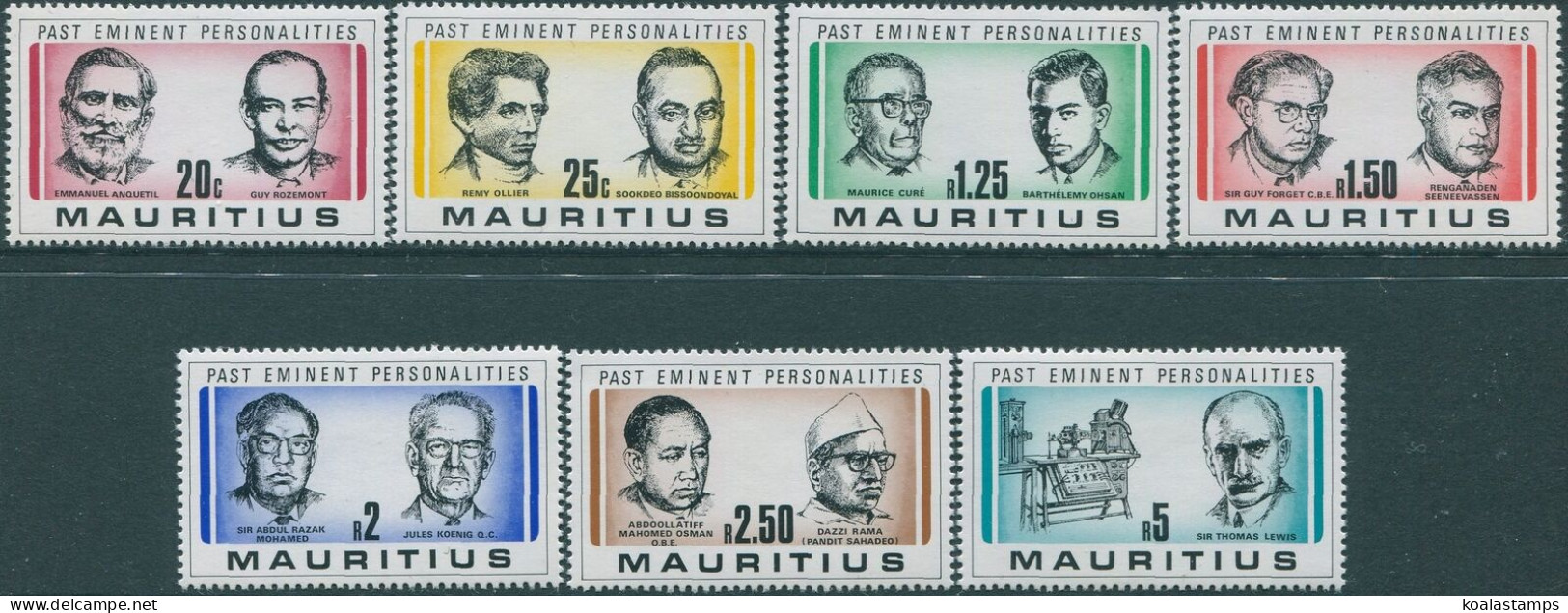 Mauritius 1981 SG618-624 Politicians And Physician Set MNH - Mauricio (1968-...)