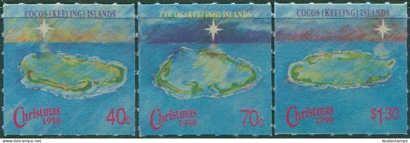 Cocos Islands 1990 SG231-233 Christmas Set MNH - Kokosinseln (Keeling Islands)