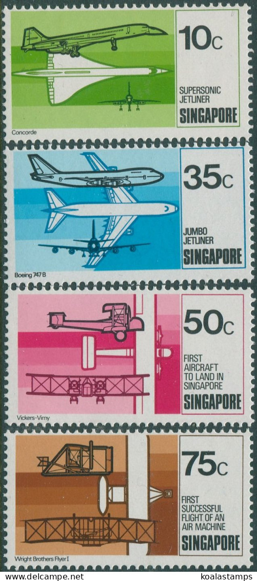 Singapore 1978 SG339-342 Aircraft Set (4) MNH - Singapore (1959-...)