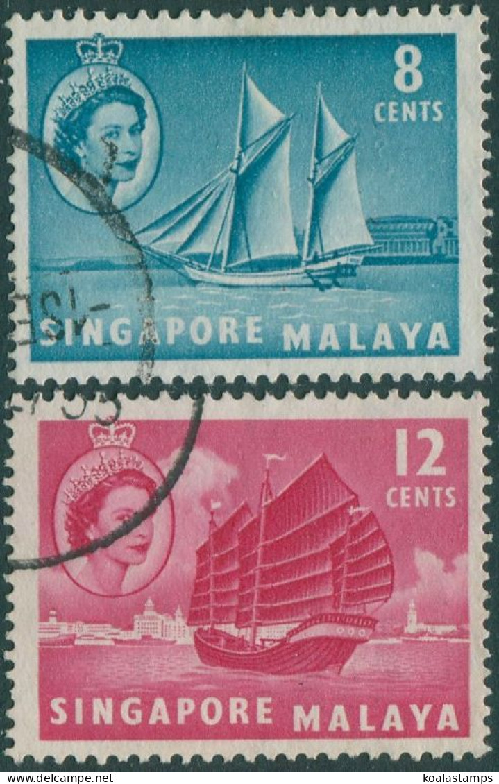 Singapore 1955 SG43-45 Sailing Craft (2) FU - Singapore (1959-...)