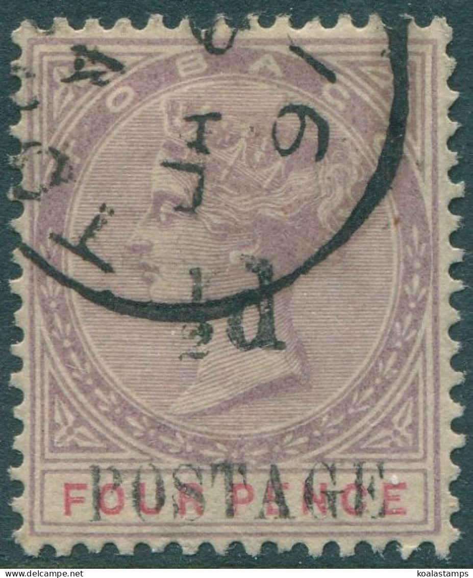Tobago 1896 SG33 ½d On 4d Lilac And Red QV FU - Trinité & Tobago (1962-...)