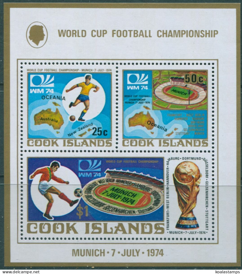 Cook Islands 1974 SG491 World Cup Football MS MLH - Cookeilanden