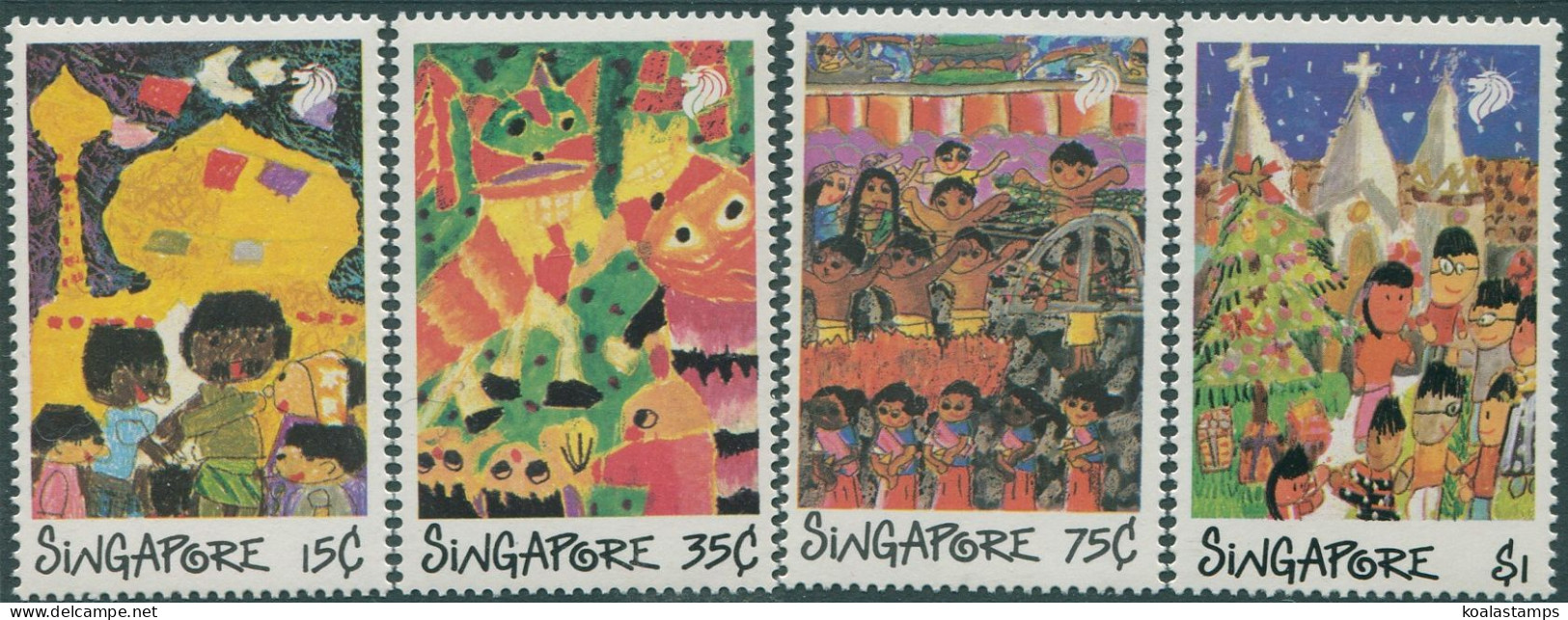 Singapore 1989 SG606-609 Children's Drawings Set MNH - Singapour (1959-...)