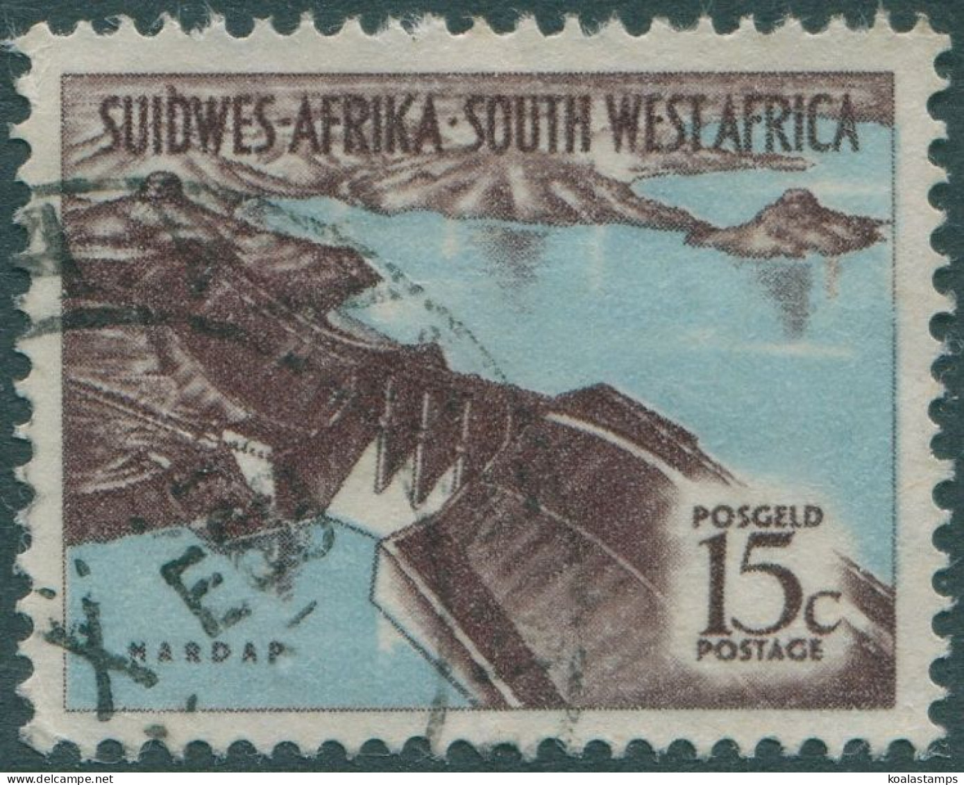 South West Africa 1961 SG182 15c Hardap Dam FU - Namibië (1990- ...)
