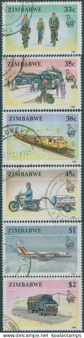 Zimbabwe 1990 SG780-785 Transport Set FU - Zimbabwe (1980-...)