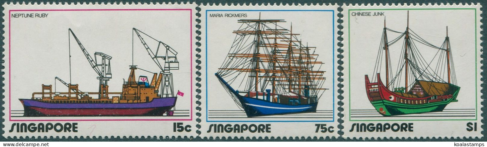 Singapore 1972 SG185-187 Ships Set MNH - Singapore (1959-...)
