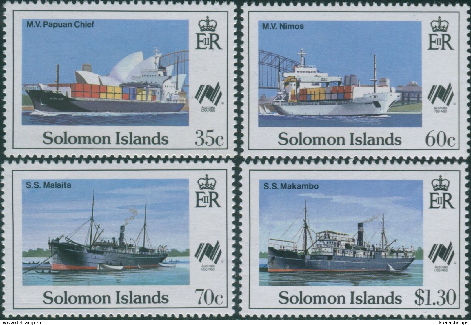 Solomon Islands 1988 SG626-629 Sydpex Stamp Exhibition Set MNH - Isole Salomone (1978-...)