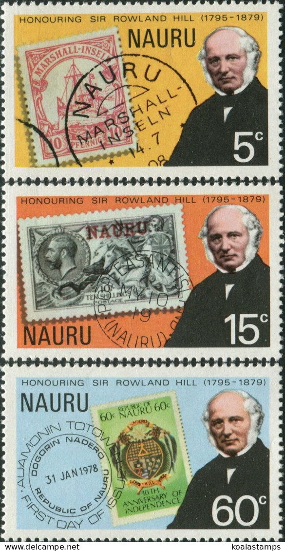 Nauru 1978 SG204-206 Sir Rowland Hill Set MNH - Nauru