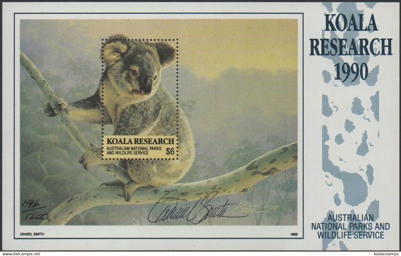 Australia Cinderella Koalas 1990 $6 Koala Research MS MNH - Cinderella