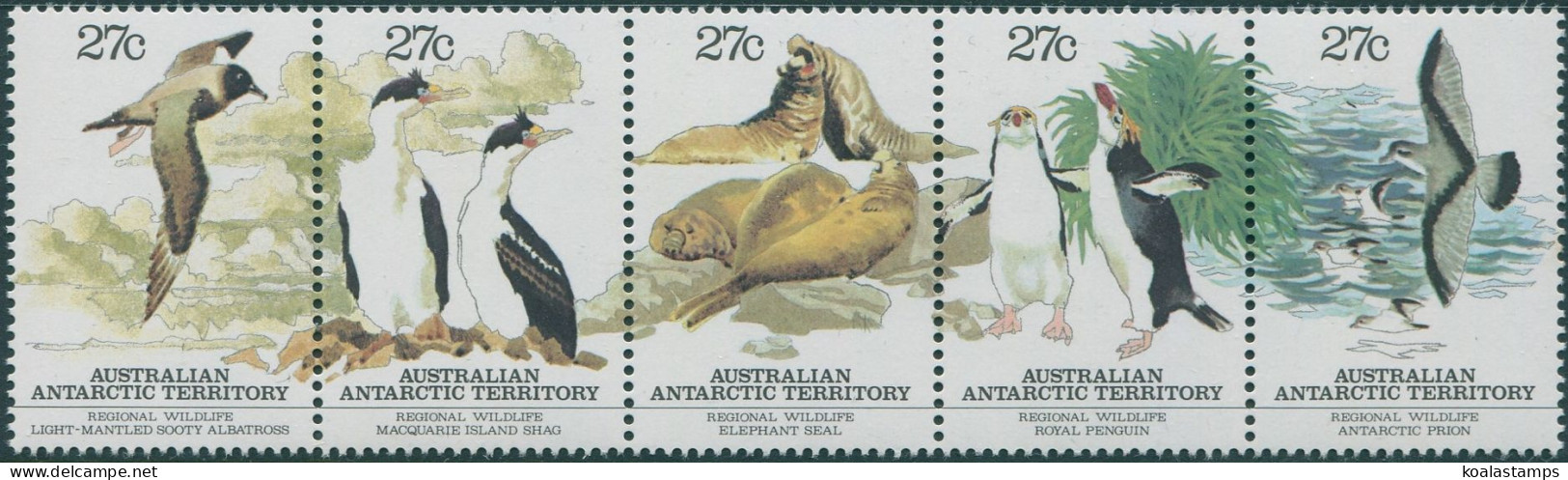 AAT 1983 Sc#L55,SG55-59 Regional Wildlife Strip Of 5 MNH - Other & Unclassified