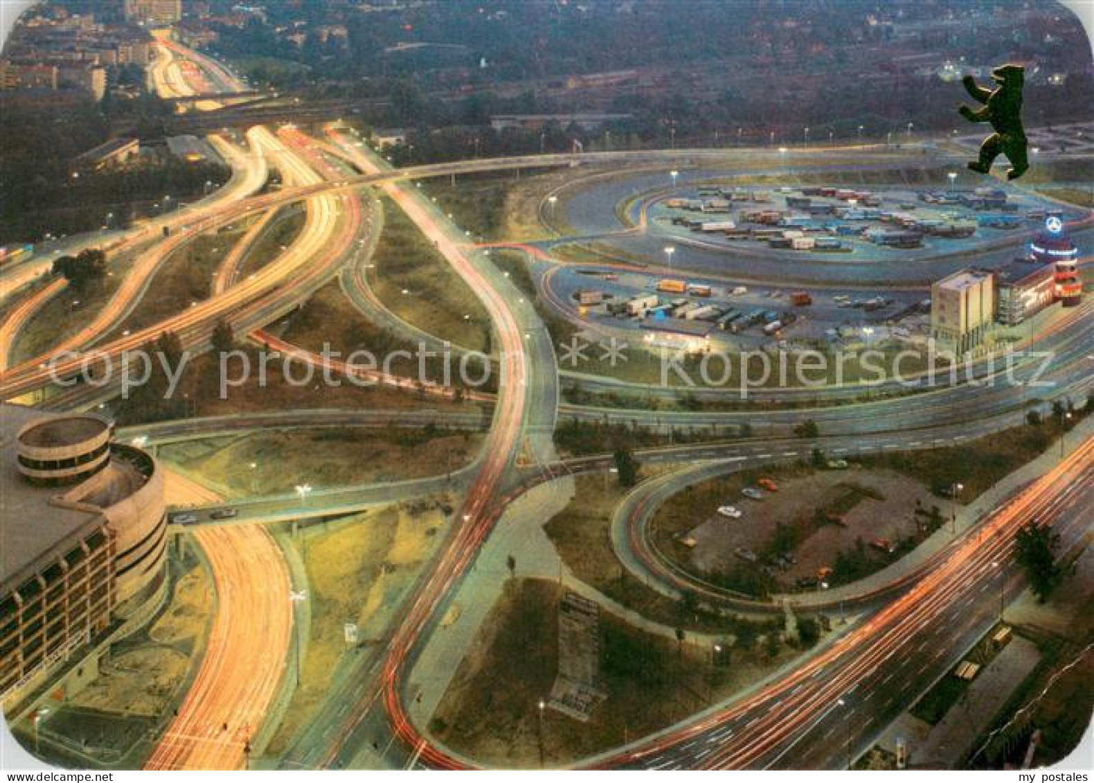 73724579 Berlin Blick Vom Funkturm Auf Stadtautobahn Und Avus Nordkurve Bei Nach - Other & Unclassified