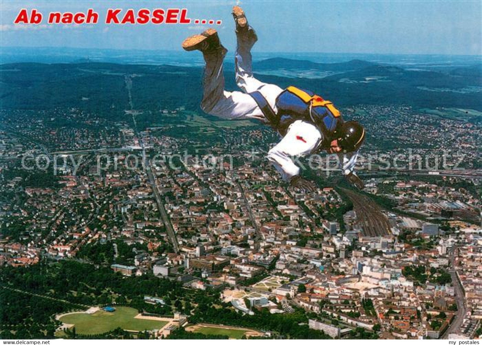 73724553 Kassel Fliegeraufnahme Mit Fallschirmspringer Kassel - Kassel