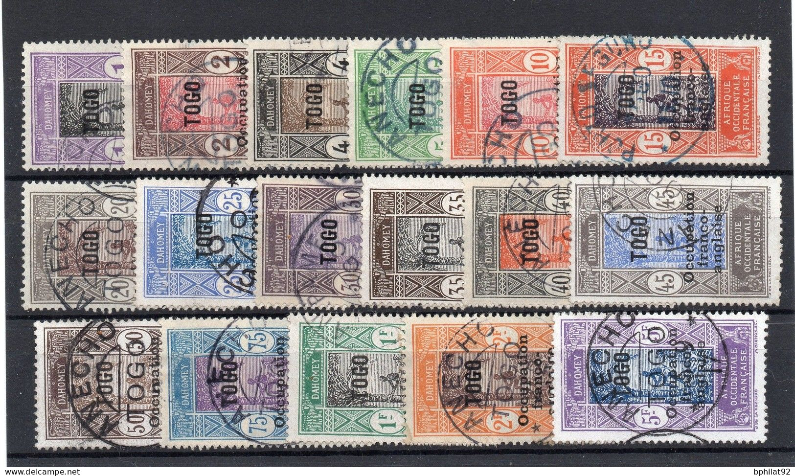 !!! TOGO, SERIE N°84/100 AVEC OBLITERATIONS ALLEMANDES - SUPERBE - Used Stamps