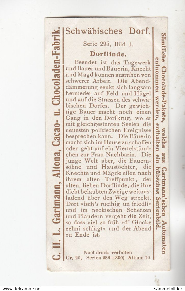 Gartmann  Schwäbisches Dorf   Dorflinde     Serie 295 #1 Von 1909 - Andere & Zonder Classificatie