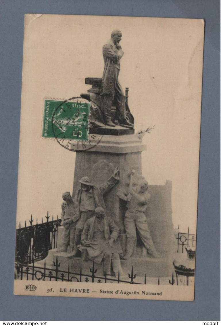 CPA - 76 - Le Havre - Statue D'Augustin Normand - Circulée - Unclassified