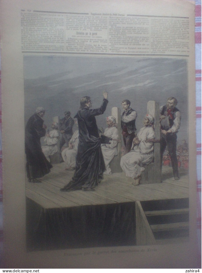 Petit Journal 66 Cordon Légion Honneur Au Khédive Egypte Exécution Anarchiste Par Garrot Chanson La Barque Volée Ronsard - Revues Anciennes - Avant 1900