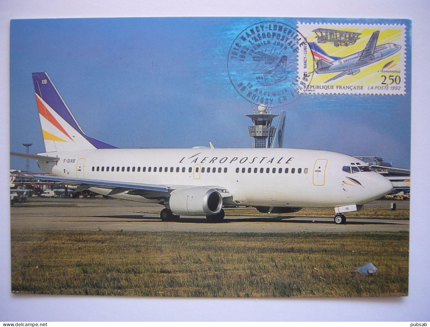 Avion / Airplane / L'AEROPOSTALE - AIR FRANCE / Boeing 737-300 / Seen At Paris - Orly Airport / Carte Maximum - 1946-....: Era Moderna