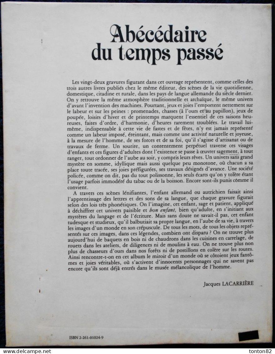 Abécédaire Du Temps Passé - Éditions GP, Rouge Et Or - ( 1982 ) . - Bibliotheque Rouge Et Or