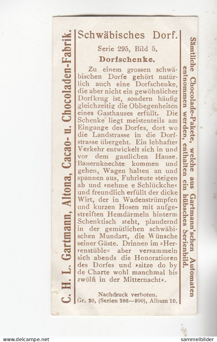 Gartmann  Schwäbisches Dorf   Dorfschenke    Serie 295 #5 Von 1909 - Autres & Non Classés