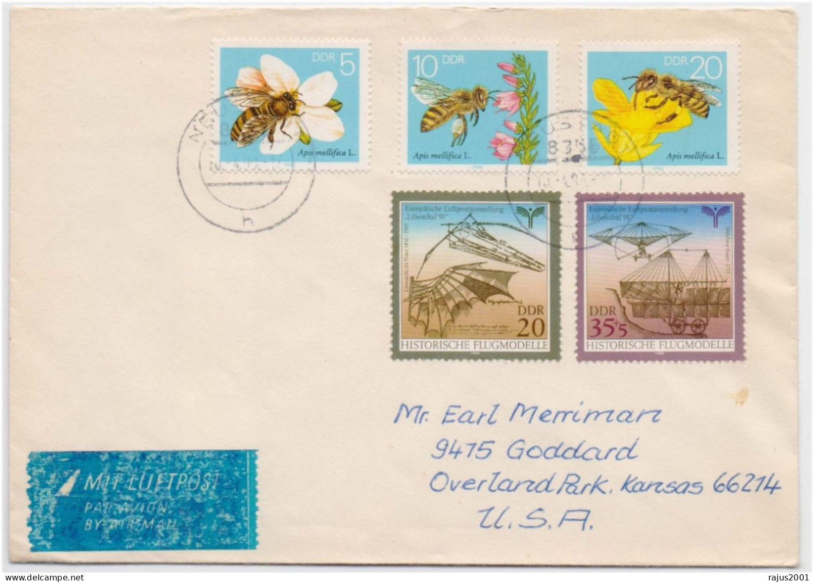 Useful Insects, Insect, Honeybees, Flower, Animal Circulated Cover Germany - Api