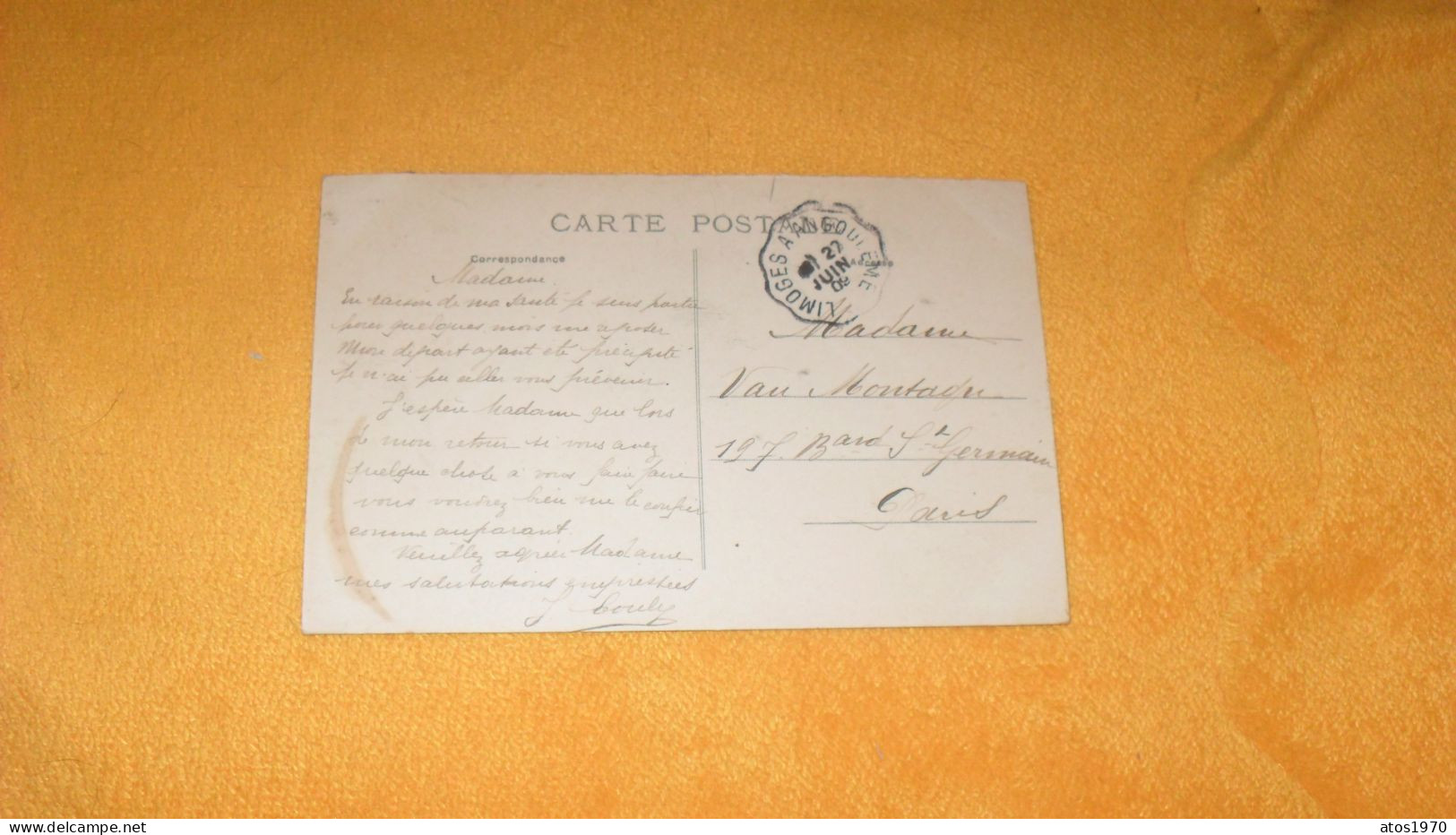 CARTE POSTALE ANCIENNE CIRCULEE DE 1909../ SURIS CHARENTE.- ENTREE DU BOURG...CACHETS + TIMBRE - Sonstige & Ohne Zuordnung