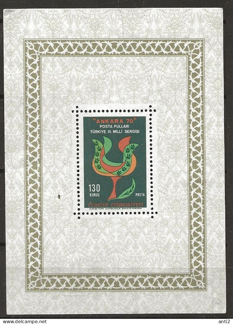 Turkey 1970 3rd National Stamp Exhibition ANKARA '70 (II), Mi Bloc 14  Unused - Ongebruikt