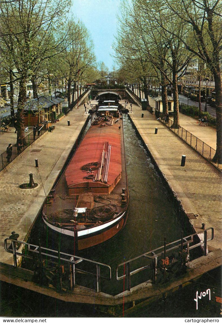 Navigation Sailing Vessels & Boats Themed Postcard Paris Saint Martin Chanel Vessel - Sailing Vessels