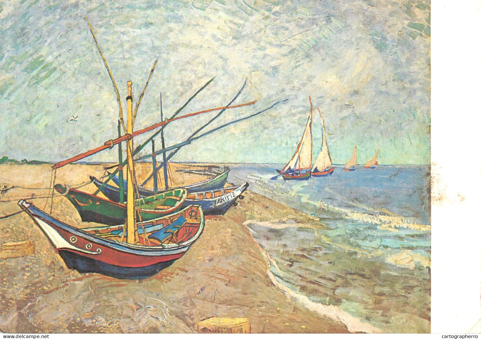 Navigation Sailing Vessels & Boats Themed Postcard Vincent Van Gogh Boats On The Beach - Sailing Vessels