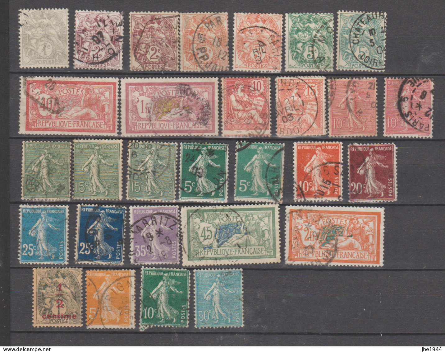 France N° 107 à 161 Oblitérés Ensemble De 29 Valeurs (voir Detail) - Unused Stamps