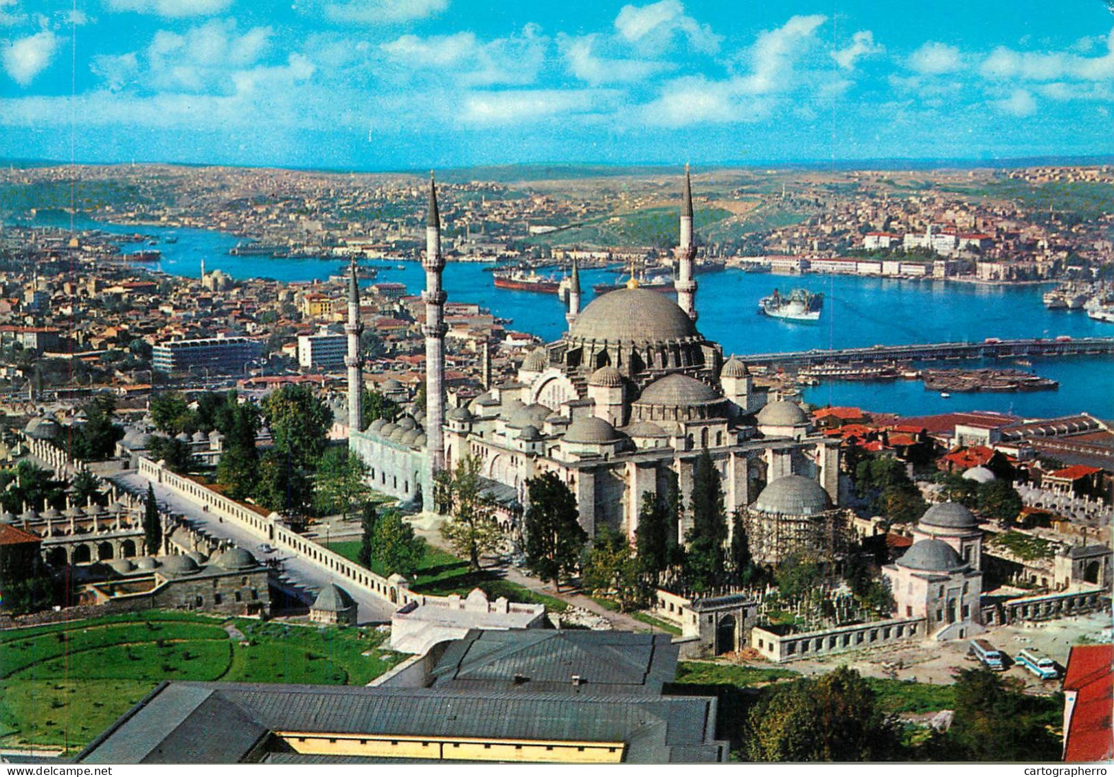 Navigation Sailing Vessels & Boats Themed Postcard Istanbul Suleiman Mosque - Sailing Vessels