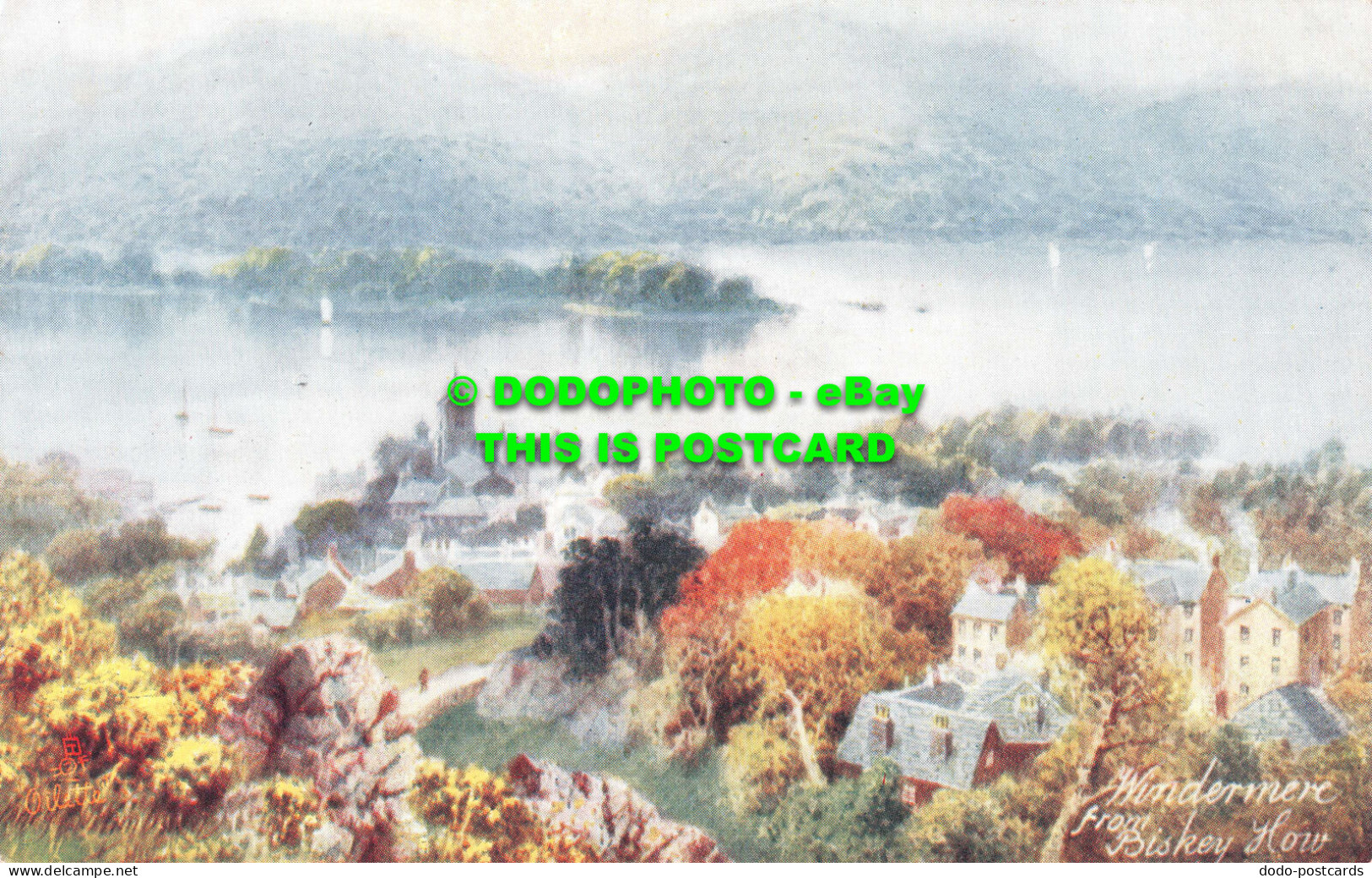 R550037 Windermere From Biskey How. Picturesque English Lakes. H. B. Wimbush. Tu - World