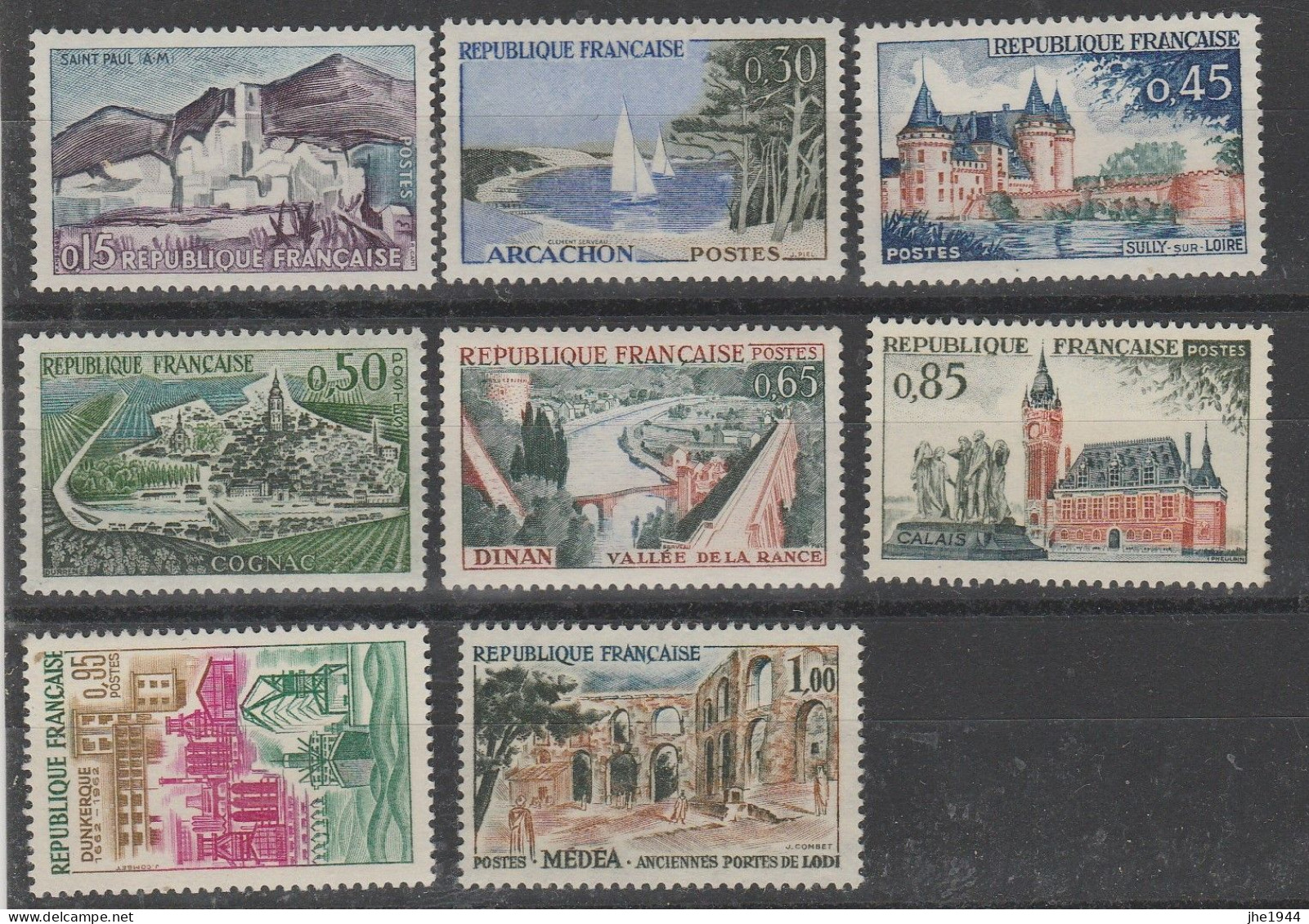 France N° 1311 à 1318 ** Série Touristique - Unused Stamps