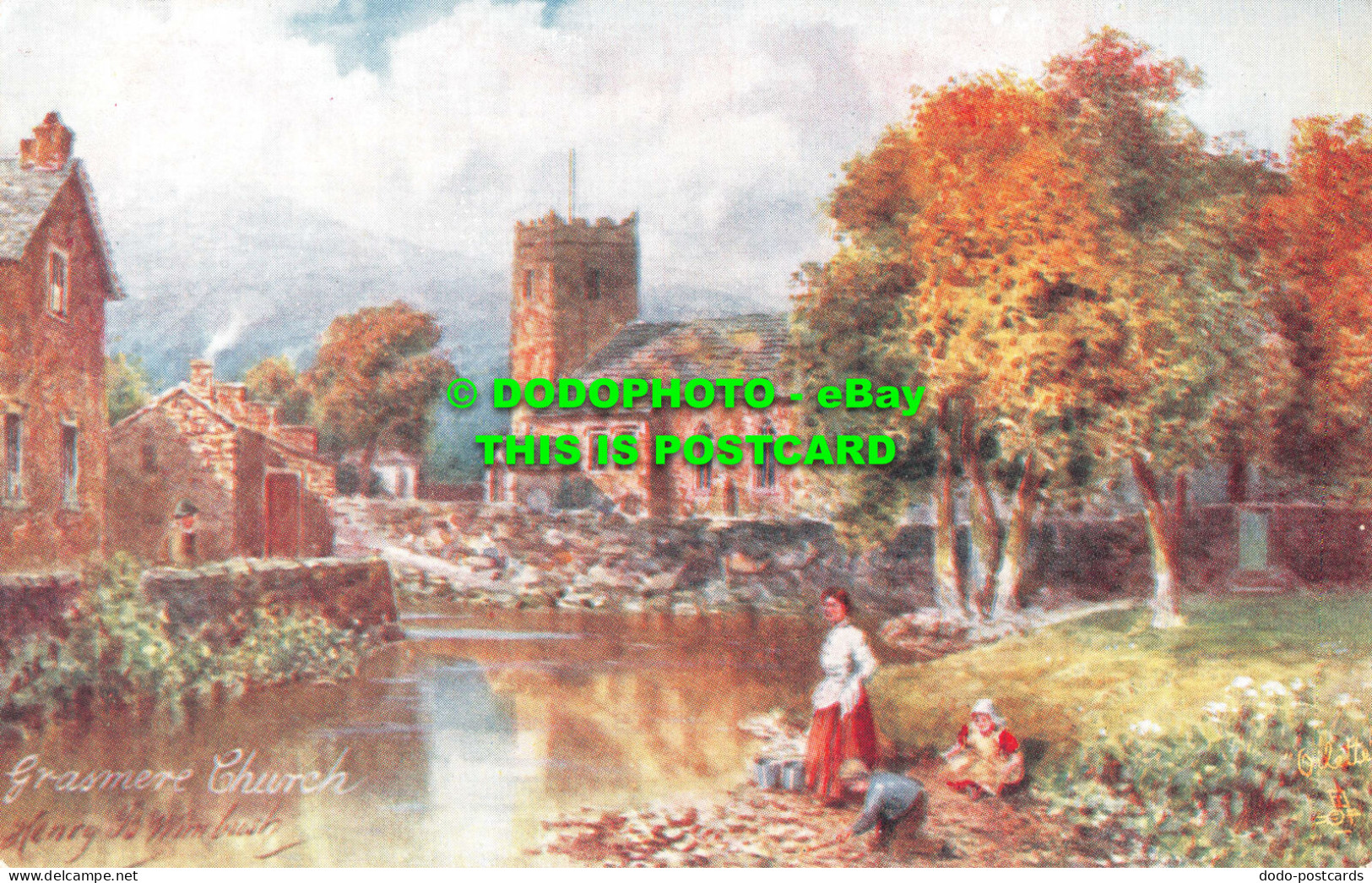 R550045 Grasmere Church. Picturesque English Lakes. H. B. Wimbush. Tuck. Oilette - World