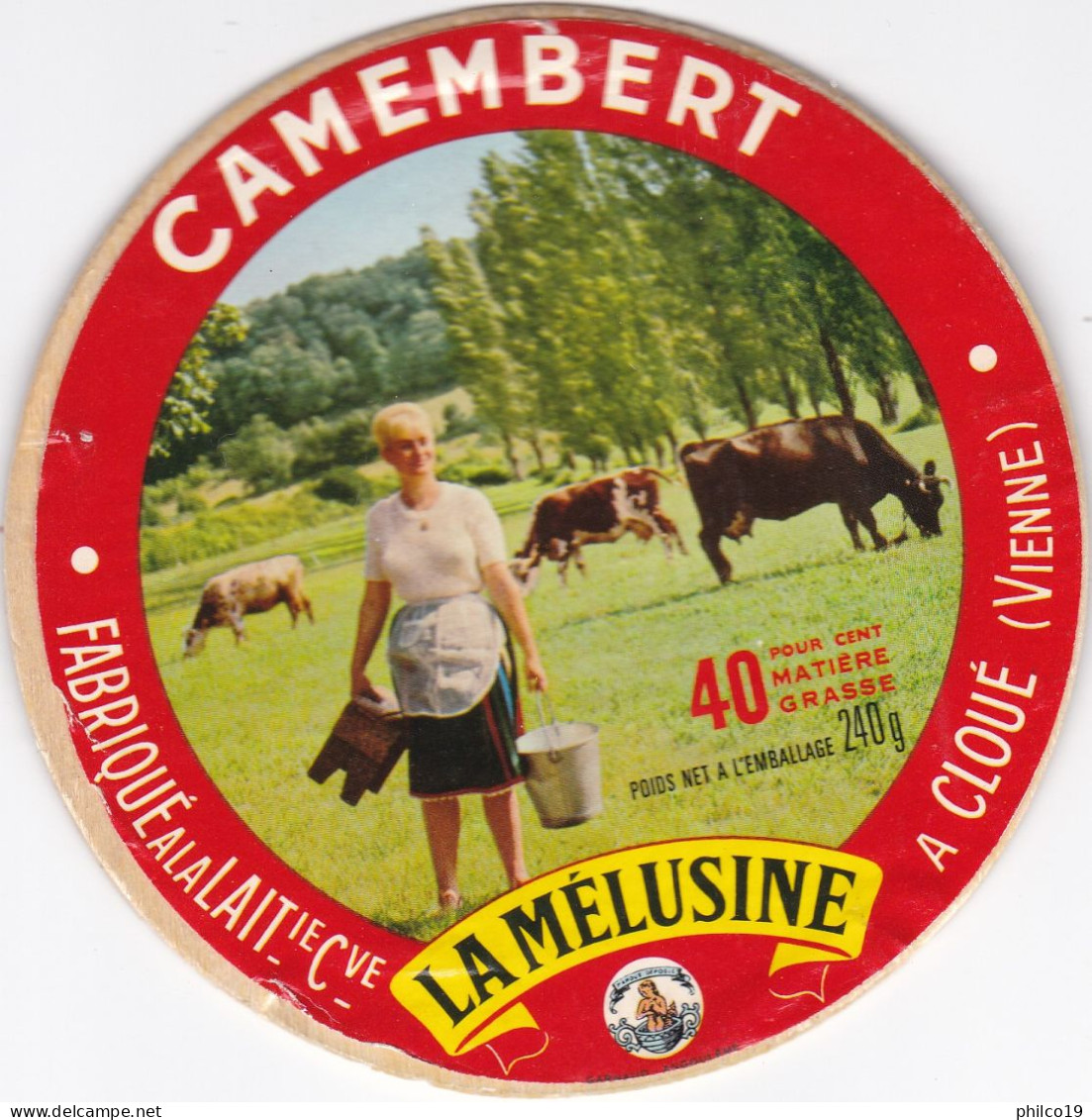 ETIQUETTE CAMEMBERT LA MELUSINE - Formaggio