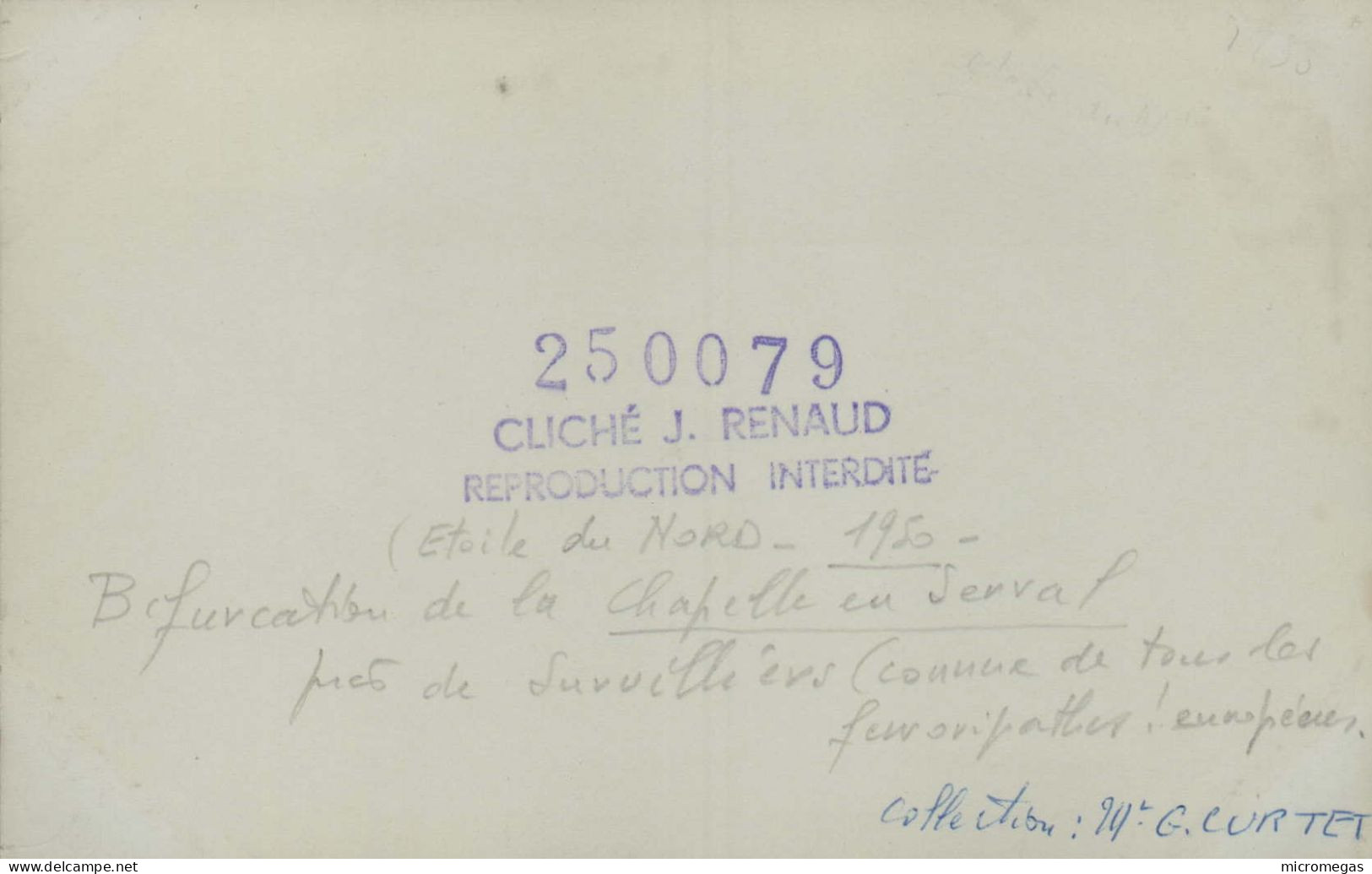 Etoile Du Nord 1950 - Bifurcation De La Chapelle En Serval, Près De Survilliers - Cliché J. Renaud - Treni