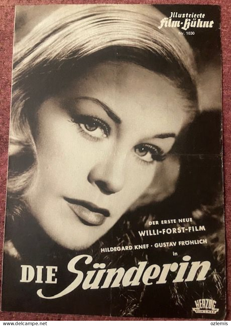 DIE SUNDERIN ,ILLUSTRIERTE ,FILM - KUHNE ,CINEMA,MOVIE ,MAGAZINE - Cine & Televisión