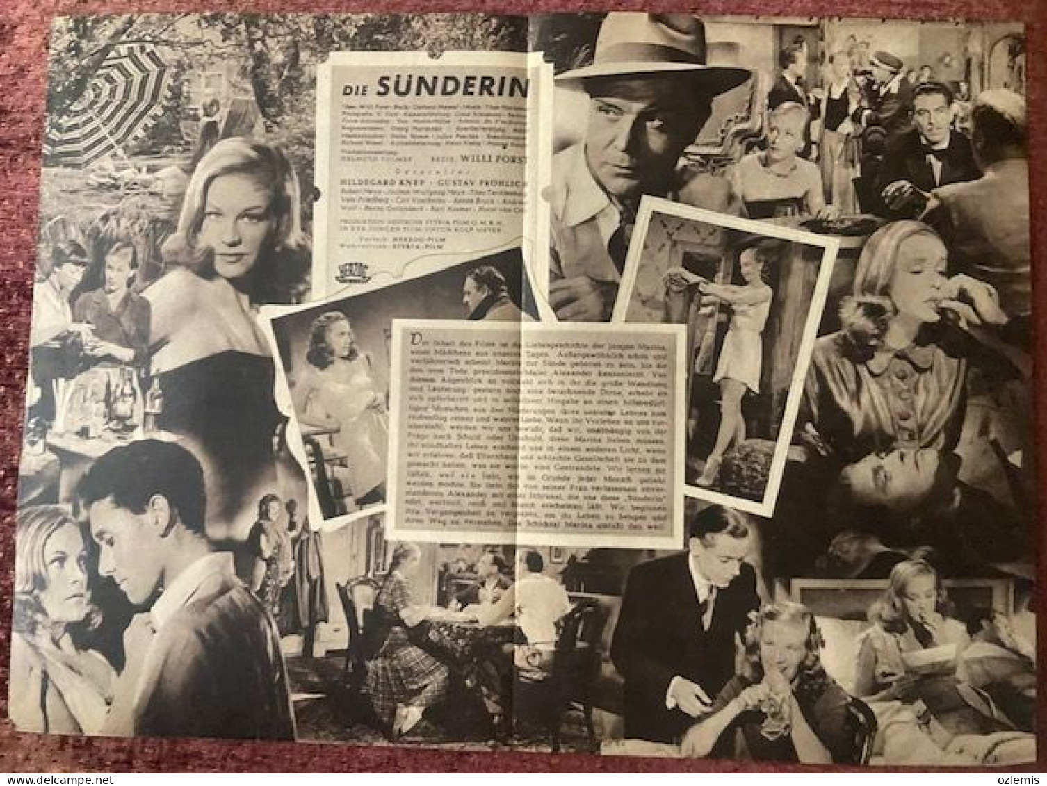 DIE SUNDERIN ,ILLUSTRIERTE ,FILM - KUHNE ,CINEMA,MOVIE ,MAGAZINE - Cinema & Televisione